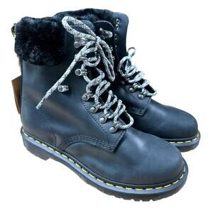 Dr. Martens NWT Unisex 1460 Serena Faux Fur Lined Lug Sole Boot Black Size 9